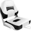 ERGOSEAT Two Tone Low Back Folding Boat Seat,White/Black view 1