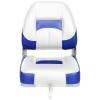 ERGOSEAT Two Tone Low Back Folding Boat Seats,White/Blue view 1