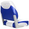 ERGOSEAT Two Tone Low Back Folding Boat Seats,White/Blue view 2
