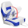 ERGOSEAT Two Tone Low Back Folding Boat Seats,White/Blue view 4