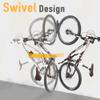 BIKE HAND Swivel Bicycle Wall Hanger - Vertical Hook Wall Mount Holder - Indoor Garage Storage Bicycle Rack for MTB & Road Bikes - Max. Tire Width 2.3" - 3 Pack view 2