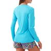 SG Edge Women Essential Long Sleeve Rash Guard Swim Shirt,S,Sea Blue view 2