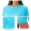 SG Edge Women Essential Long Sleeve Rash Guard Swim Shirt,S,Sea Blue view 4
