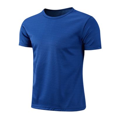 Huimingda Boys' Quick-Drying Short Sleeve T-Shirt Gym Outdoor Sports Running Athletic Tee Shirt Top Navy Blue A 10-11 Years