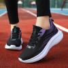 Women Sneakers Fashionable Gradient Color Summer New Pattern Mesh Breathable and Comfortable Lace Up Sand (Purple, 8.5) view 2