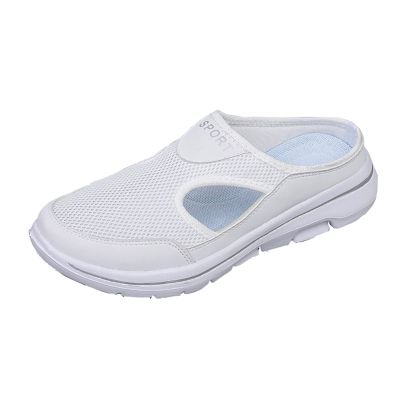 Men Sports Shoes Simple Solid Color Fashion Summer New Pattern Mesh Breathable Mens Casual Fashion (White, 11.5)