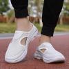 Men Sports Shoes Simple Solid Color Fashion Summer New Pattern Mesh Breathable Mens Casual Fashion (White, 11.5) view 3