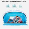 OutdoorMaster Beach Tent for 3-4 Person - Easy Setup and Portable Beach Shade Sun Shelter Canopy with UPF 50+ UV Protection Removable Skylight Family Size-Blue view 3