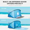 OutdoorMaster Beach Tent for 3-4 Person - Easy Setup and Portable Beach Shade Sun Shelter Canopy with UPF 50+ UV Protection Removable Skylight Family Size-Blue view 4