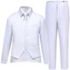 Boys Suits Size 3 Toddler Kids White Suit for Boys Wedding Christmas Outfits Kids Tuxedo Vest Pants Suits Set view 1