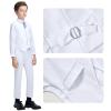Boys Suits Size 3 Toddler Kids White Suit for Boys Wedding Christmas Outfits Kids Tuxedo Vest Pants Suits Set view 3