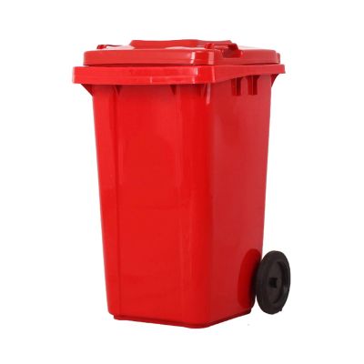 Outdoor trash can 26.4 Gallon Outdoor Trash Can with Lid Large Capacity Plastic Commercial Garbage Can Long Cylindrical Outdoor Sorting Trash Can, 4 Colors Garbage can ( Color : Rojo , Size : 100L )