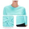 SG Edge Women Essential Long Sleeve Rash Guard Swim Shirt,L,Green view 3