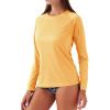 SG Edge Women Essential Long Sleeve Rash Guard Swim Shirt,L,Honey Yellow view 1