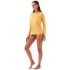 SG Edge Women Essential Long Sleeve Rash Guard Swim Shirt,L,Honey Yellow view 3
