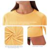 SG Edge Women Essential Long Sleeve Rash Guard Swim Shirt,L,Honey Yellow view 4