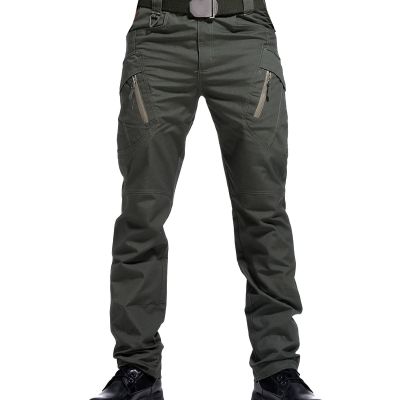 Mens Pants Casual Classic Fit Hiking Pants with Multi-Pockets Stretchy Lightweight Outdoor Sports Running Cargo Pants