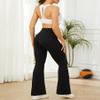 Rheane Plus Size Black Flare Leggings Bootcut Leggings for Women Tummy Control Workout Leggings for Women Compression Leggings for Women (Black XL) view 4