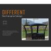 DYPASA Outdoor Trash can Outdoor Steel Wood Trash can Brown Recessed Panel Metal Waste bin Outdoor Creative Commercial Garage can, Decorative Fluted Panels Garbage can view 3