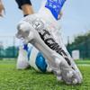 MODGE Mens Soccer Cleats Football Boots Professional Training Turf Mens Outdoor Indoor Sports Athletic (White, Adult, Men, Numeric_4, Numeric, us_Footwear_Size_System, Medium) view 3
