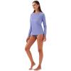 SG Edge Women Essential Long Sleeve Rash Guard Swim Shirt,XXL,Persian Violet view 3