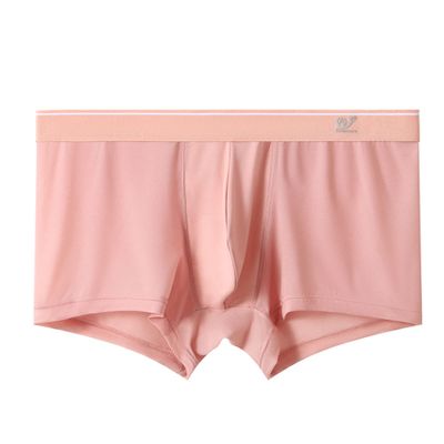 Dressnu Quick dry men's boxer briefs ice silk Pink 3XL