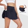GGOV Womens Flowy Tennis Golf Skirts Built in Shorts Active Athletic Exercise Sports Workout Wear Skirts Skorts for Women Navy Blue view 3