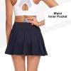 GGOV Womens Flowy Tennis Golf Skirts Built in Shorts Active Athletic Exercise Sports Workout Wear Skirts Skorts for Women Navy Blue view 4