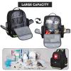 Gatycallaty First Aid Backpack Medical Emt First Responder Bag Empty Ems Emergency Home Health Hiking Trauma Travel Camping (Black, Large) view 3