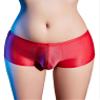 Freebily Men's Glossy Satin Panties Sheer Underwear Breathable Boxer Briefs Low Rise Cool Boxers Red One Size view 1