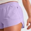 CRZ YOGA Womens High Waisted Running Shorts Mesh Liner 3'' Dolphin Quick Dry for Athletic Gym Track Workout with Zip Pocket Lilac X-Large view 3