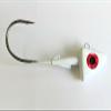 10 Painted Shad Jig Head Striper Bass Swimbait Lure B/N Ultra Point Hook-w/Eye White 1/2oz view 1