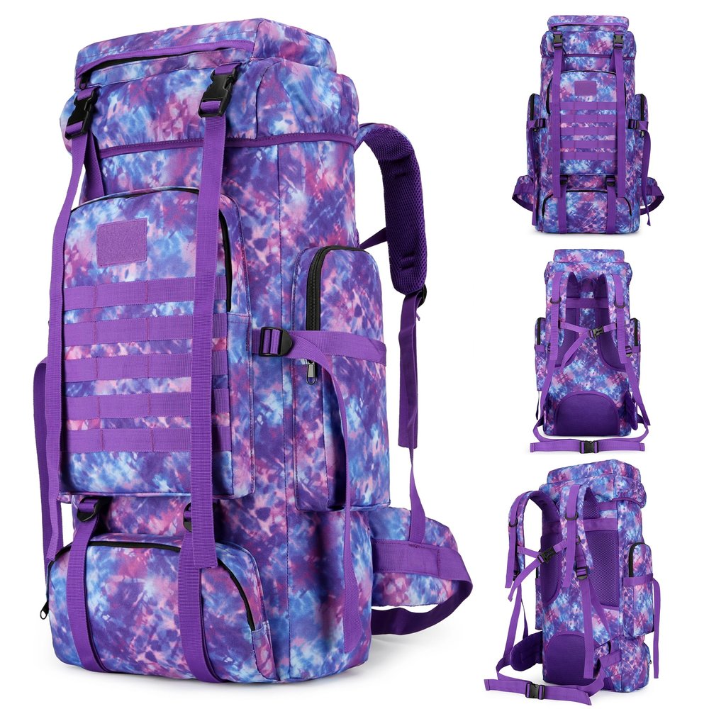 BNMJVJL 70L Hiking Camping Backpack Water Resistant Durable Ergonomic Outdoor Mountaineering Bag for Camping Hiking Trekking