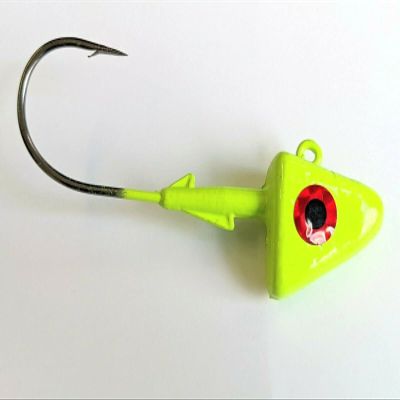 10 Painted Shad Jig Head Striper Bass Swimbait Lure B/N Ultra Point Hook-w/Eye Char 3/4oz