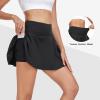GGOV Womens Flowy Tennis Golf Skirts Built in Shorts Active Athletic Exercise Sports Workout Wear Skirts Skorts for Women Black view 3