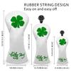 Montela Golf Club Covers Lucky Clover Golf Driver Covers Fairway Wood Head Cover Hybrid Headcover Leather 3 Wood Headcovers Golf Head Covers for Scotty Cameron Taylormade Titleist Odyssey view 2