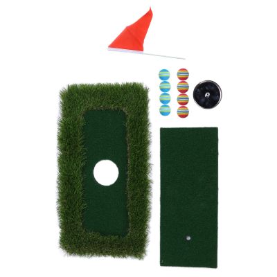 NDNCZDHC Golf Mats Set, 30x60cm Mini Indoors Outdoor Golf Carpet Mat, Golf Game Set, Golf Floating Putting Green Practice Mat