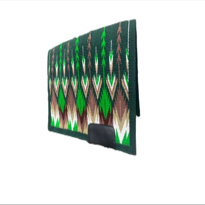 EQUINE OVERSEAS Western Saddle pad Saddle Blanket 100% New-Zealand Wool Ranch pad (34"X38") TIME Green