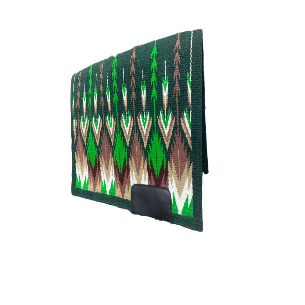 EQUINE OVERSEAS Western Saddle pad Saddle Blanket 100% New-Zealand Wool Ranch pad (34"X38") TIME Green