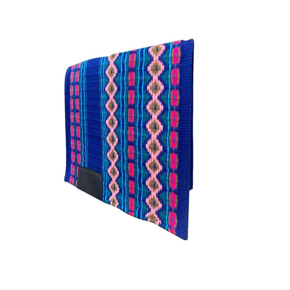 EQUINE OVERSEAS Western Saddle pad Saddle Blanket 100% New-Zealand Wool Show Pad (34"X40") LOVLEY Blue