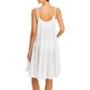 Aqua Swim Womens Tie Shoulder Dress Cover-Up Ivory XL view 2