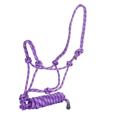 Tabelo Cowboy Rope Halter w/Lead Lt Purple/Purple