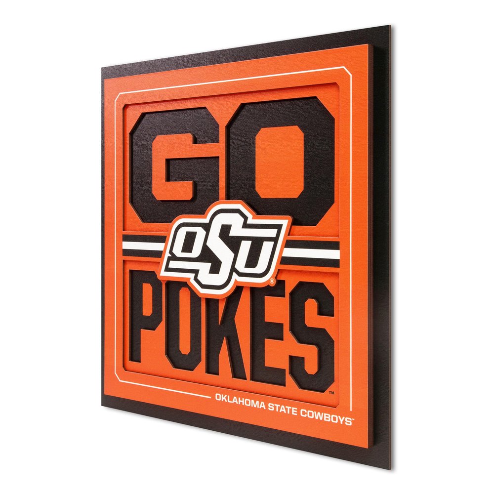 YouTheFan NCAA Oklahoma State Cowboys Slogan Series 3D Wall Art