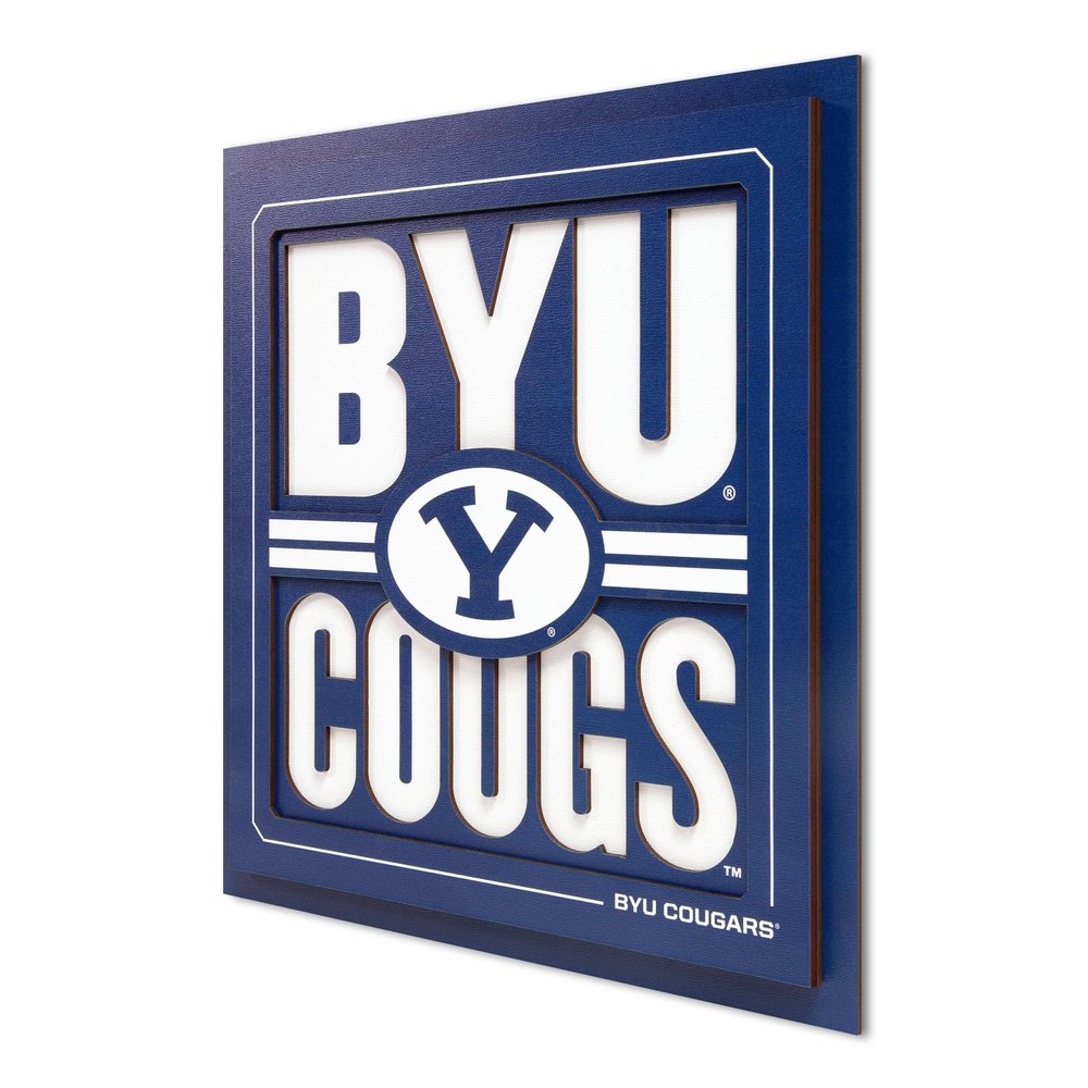 YouTheFan NCAA BYU Cougars Slogan Series 3D Wall Art