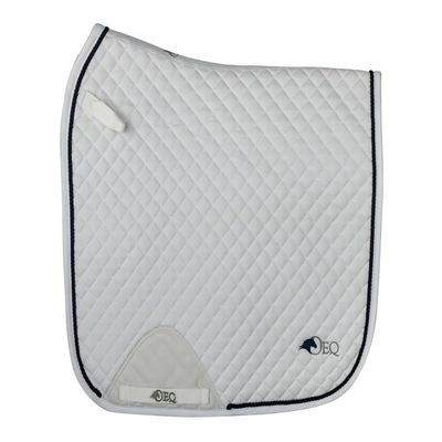 OEQ Traditional Dressage Saddle Pad White w/Emboid