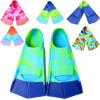 Fanwill Kids Swim Fins,Short Comfortable Flippers for Lap Swimming and Training for Children,Girls,Boys (XS)