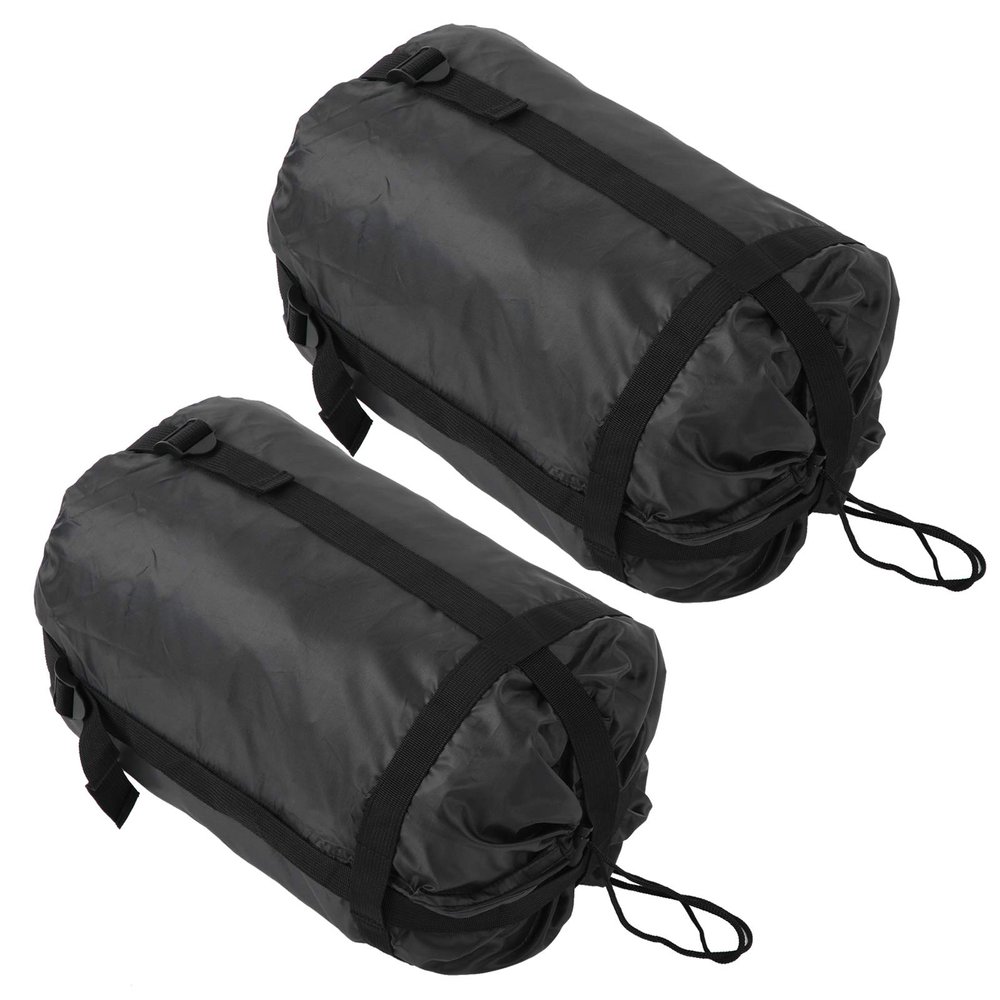 2Pcs Outdoor Camping Sleeping Bag Versatile Storage Bag Travel Adult Compression Storage Bag Black HWYSD201202 for Camping, Mountaineering, Picnic and Other Outdoor Activities