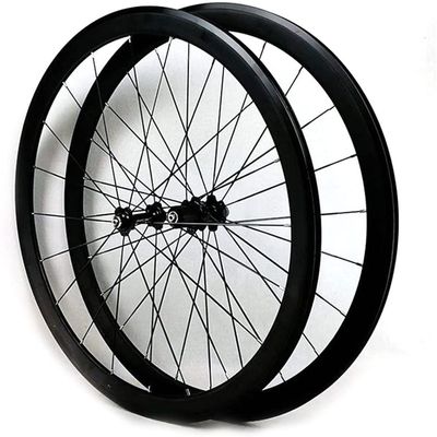 ZECHAO 700C Light Weight Road Bike Wheelset,Clincher Tubeless Ready Rim 20mm Wide Quick Release Fit to 7-11 Speed Bike Wheels Wheelset (Color : Black, Size : 700c)