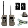 HuntEmUp Cuddelink 2pc L-Series Long-Range IR Trail Cameras with 2pc 32GB SD Cards High-Speed Card Reader with Zipper case view 1