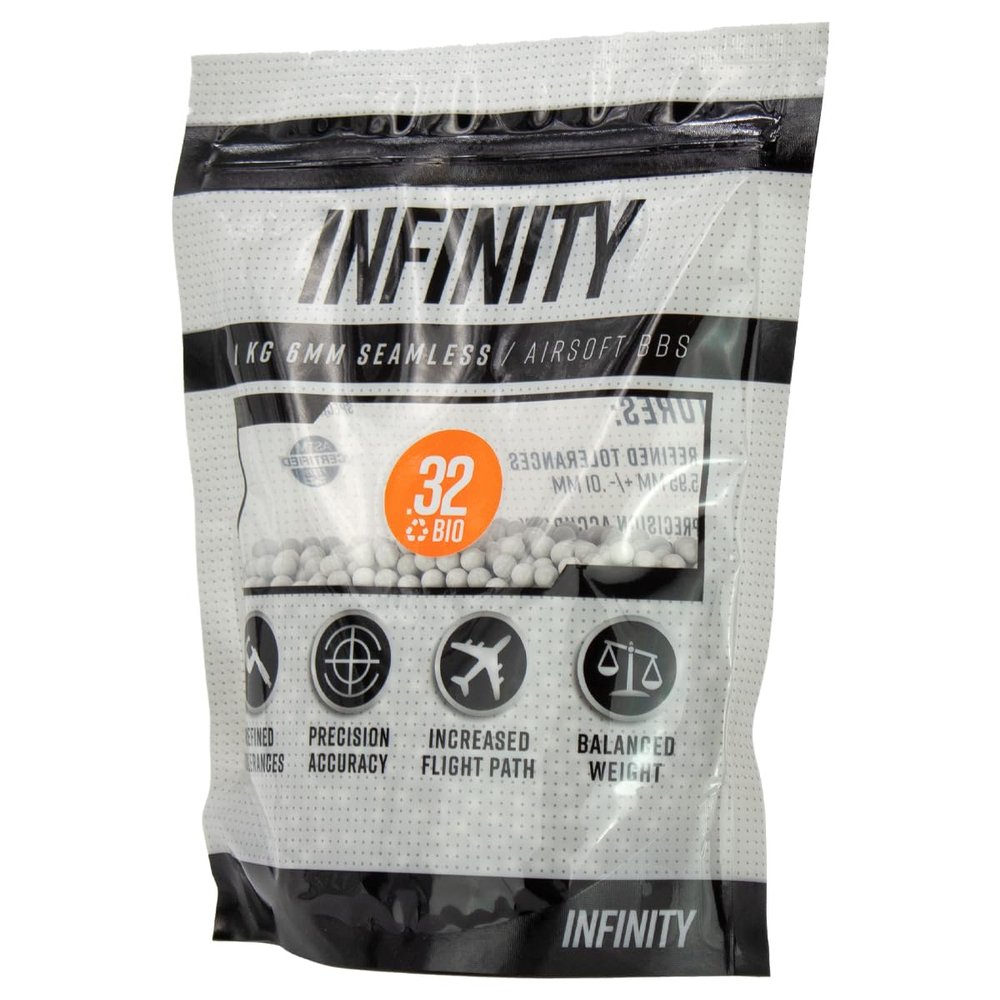 Valken Infinity 6mm Airsoft BBS - 0.32g BIO-1 KG-White